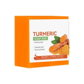 Turmeric Soap - Face Clean Soap Bar - Ginger Natural Soap - Moisurize Hydrate Shrink Pore Restore Elasticity - Remove Acne Oil Control (Option: Default)